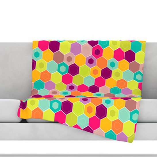 KESS InHouse Arabian Bee Fleece Throw Blanket Wayfair